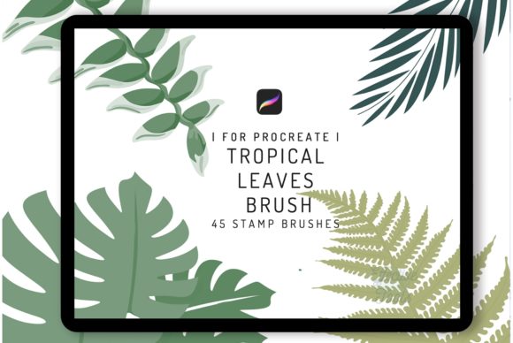 Download 45 Procreate Tropical Leaves Brush - Brush Collection