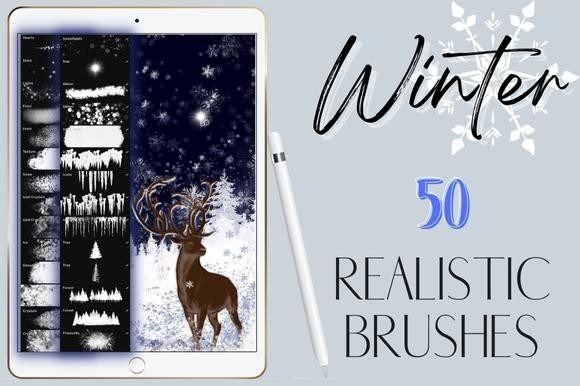 Download Procreate Winter Realistic Forest Brush - Brush Collection