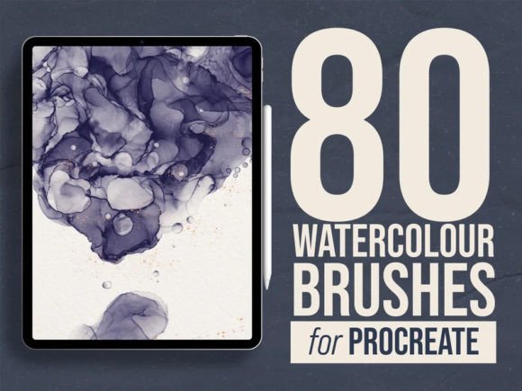 Download 80 Watercolor Procreate Brushes - Brush Collection