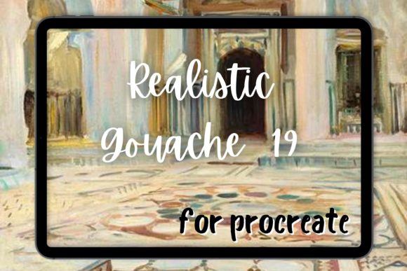 Download Procreate Gouache Brush 19 Streaky Detai - Brush Collection
