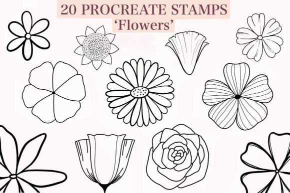 Download Flowers Procreate Stamp Brushes - Brush Collection