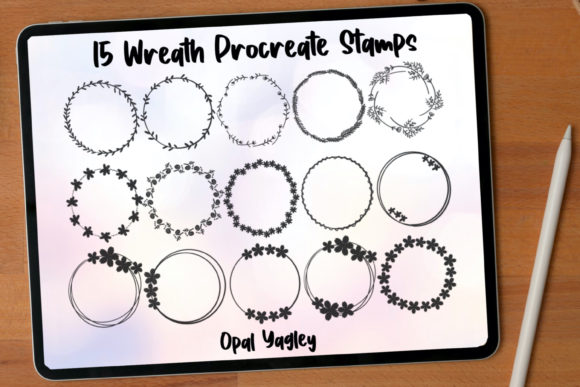 Download Wreath Procreate Brushes - Flower Stamps - Brush Collection