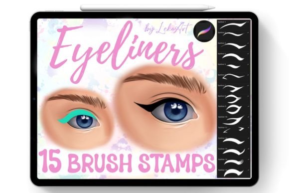 Download Eyeliner Brush Stamp Procreate - Brush Collection