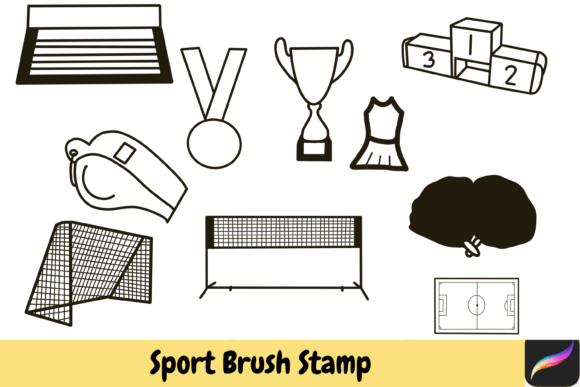 Download Sport Procreate Brush Stamps IPAD - Brush Collection