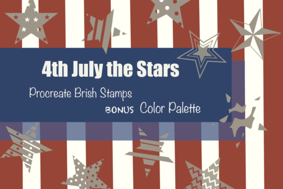 Download Procreate Brush Stamp| 4th of July Stars - Brush Collection