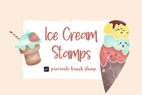Download Procreate Brush Stamp : Ice Cream - Brush Collection