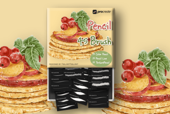 Download 45 Pencil Brushes for Procreate - Brush Collection