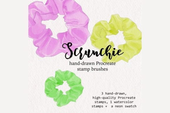 Download Neon Scrunchie Procreate&nbsp;Brush Stamps - Brush Collection