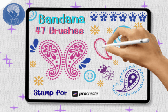 Download Bandana Brush Stamp Procreate - Brush Collection