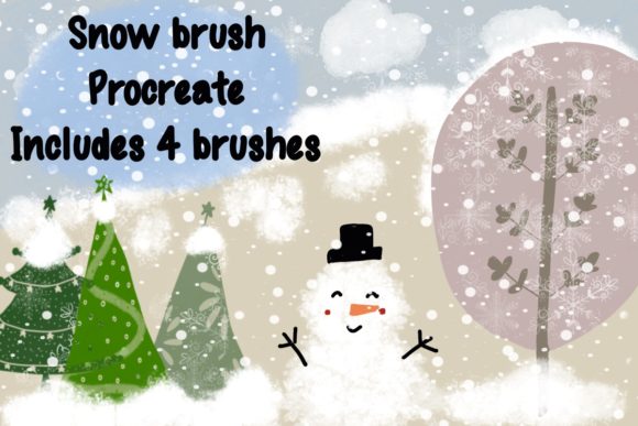 Download Snow Brush Pattern for Procreate - Brush Collection