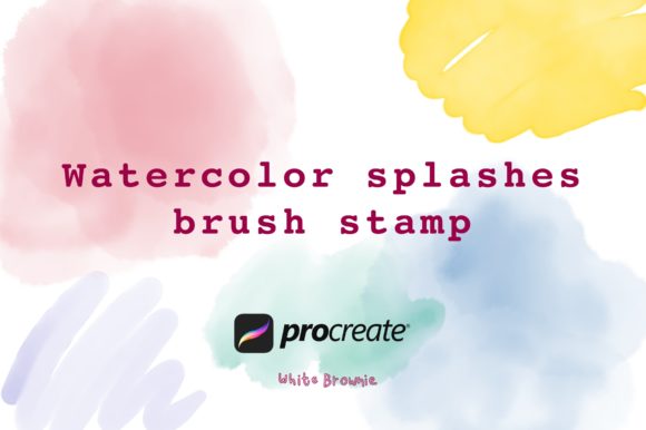Download Procreate Brush Stamp- 40 Watercolor - Brush Collection