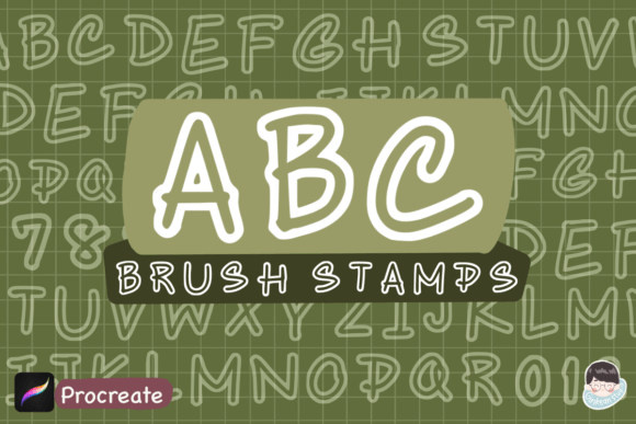Download 41 ABC Brush Stamps for Procreate - Brush Collection