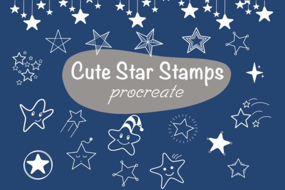 Download Cute Star Procreate Brush Stamps - Brush Collection