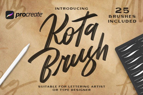 Download Kota Lettering Procreate Brushes - Brush Collection
