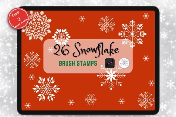 Download Snowflake Brush Stamp Procreate - Brush Collection