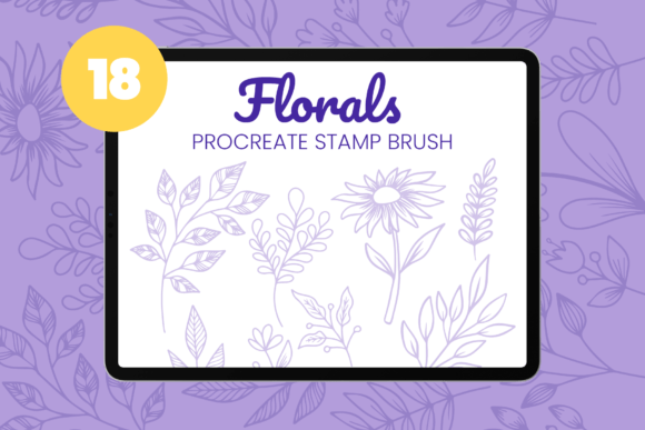 Download Florals Procreate Stamp Brush Vol1 - Brush Collection